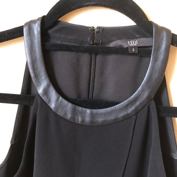 * Tibi Halter Style Top with Leather Detailing * - Picture 3 of 6